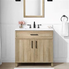 Přírodní dřevěná třepačka koupelna marnost